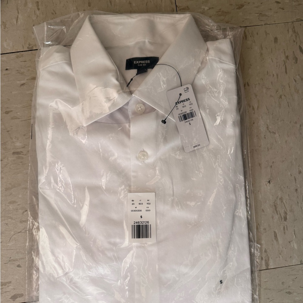 Express Men's Slim White Dress Shirt